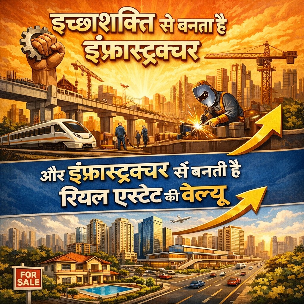 इच्छाशक्ति से बनता है इंफ्रास्ट्रक्चर, और इंफ्रास्ट्रक्चर से बनती है रियल एस्टेट की वैल्यू